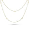 Dominique Cohen 2mm gemstone beads delicate chain necklace, in aquamarine and 18k yellow gold <span class='visuallyhidden'>Call, text 323-404-2959 for shopping help.</span>